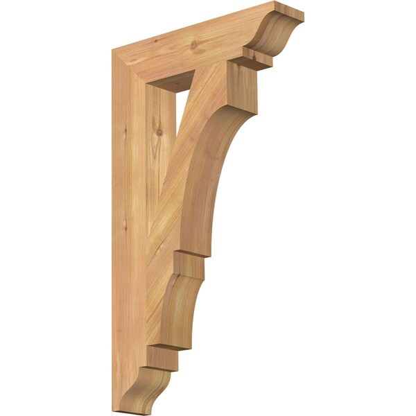 Ekena Millwork Balboa Traditional Smooth Bracket, Western Red Cedar, 3 1/2"W x 16"D x 28"H BKT04X16X28BOA01SWR - main